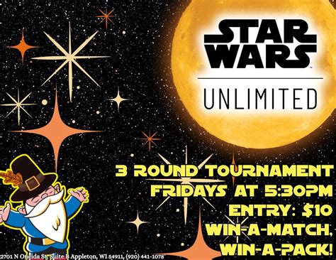 Star Wars Unlimited Weekly Tournament at Gnome Games Appleton North ...