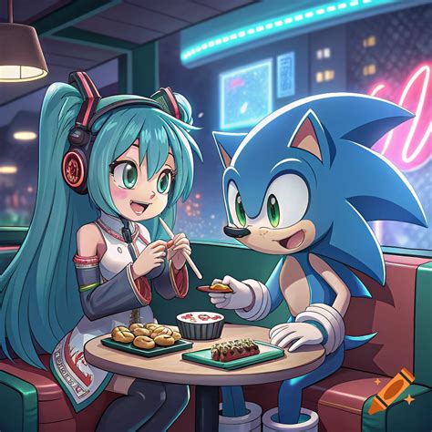 Fusion of Hatsune Miku and Sonic the Hedgehog created on Craiyon