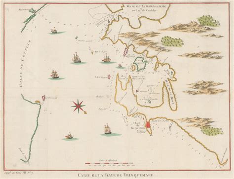 Jacques-Nicolas Bellin, Chart of the Bay of Trincomalee (Gokanna or ...