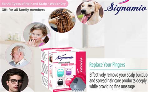 SIGNAMIO® Shampoo Brush Silicon Scalp Massager Hair Brush Wet Dry Comb ...