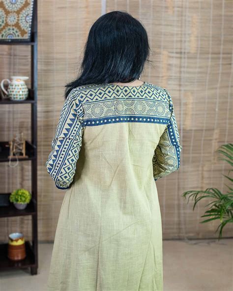 Signature Slub with borders Dress/kurta – rushmefashions.com