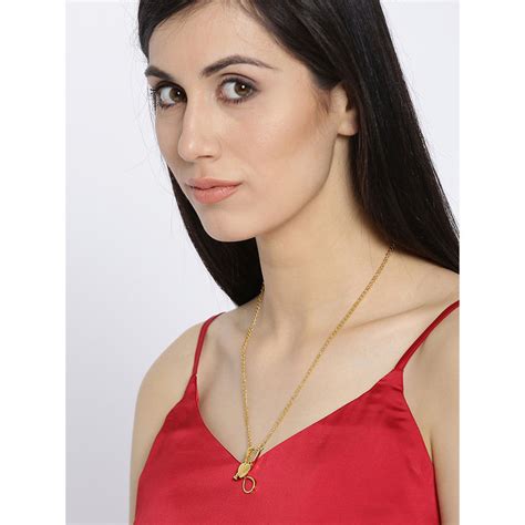 Buy OOMPH Gold Tone Love Doctor Lariat Fashion Necklace Stylish Latest ...