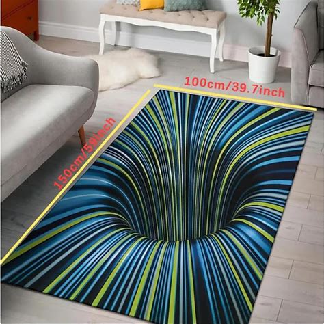 Modern Abstract 3D Vortex Area Rug Thickened Imitation Cashmere Living ...