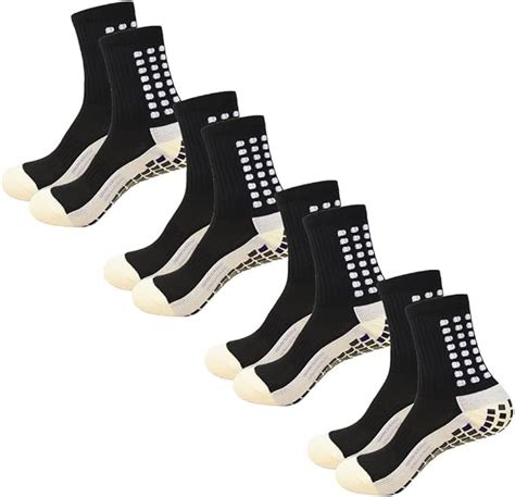 WKLOUYHE Men's Grip Soccer Socks Non Skid Socks Anti Slip Non Slip Grip ...