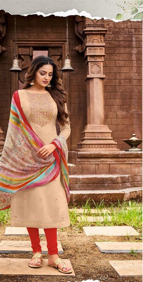 Women Tan Ethnic Motifs Printed Unstitched Dress Material – StyleQuotient