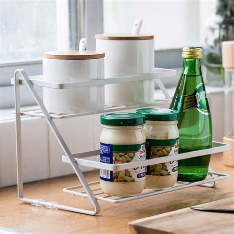 Buy Xllent™ New White 2 Step Kitchen Counter Shelf Rack Online at Low ...