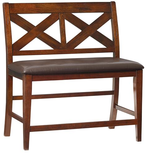 Standard Furniture Omaha Brown 16199 Counter Height Dining Bench with ...