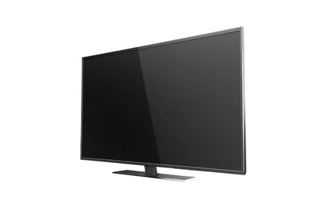 Black TV Screen with Blank Screen 46013227 PNG