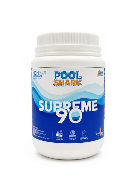 Pool Shark Supreme 90-1KG Pack | Stabilized Chlorine for Swimming Pools ...