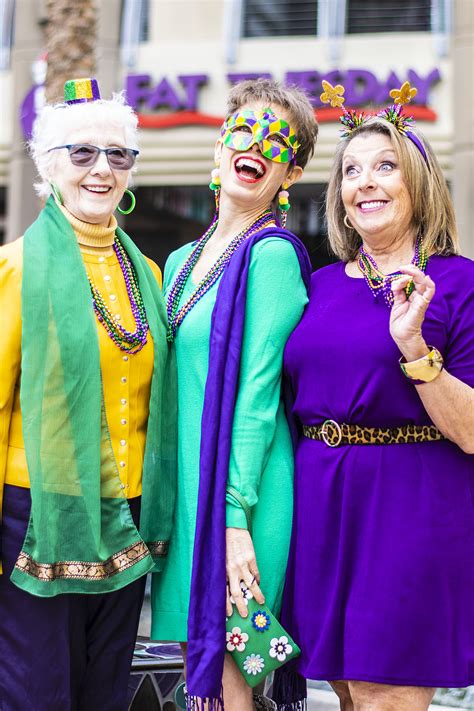 Excellent Outfits Using Mardi Gras Colors for women over 50