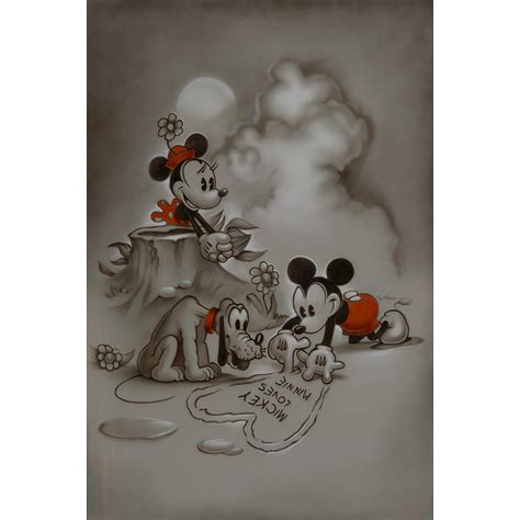 Mickey and Minnie Mouse ''Mickey Loves Minnie'' Giclée by Noah now ...