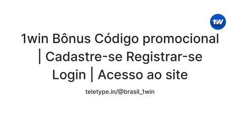 1win Bônus Código promocional | Cadastre-se Registrar-se Login | Acesso ...