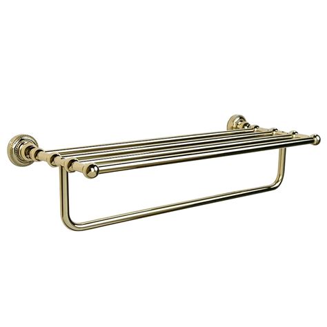 Barclay Nevelyn 24-in Polished Brass Wall Mount Rack Towel Bar in the ...