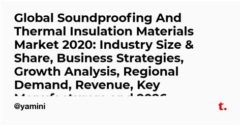 Global Soundproofing And Thermal Insulation Materials Market 2020 ...