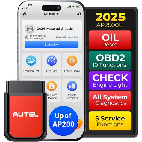 Autel MaxiAP AP200 Obd2 Scanner Auto OBDII Diagnostic Scan Tool for iOS ...