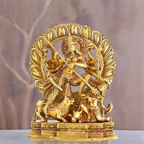 Buy Amazon Brand – Umi Brass Durga Mahishasur Mardini Statue Idol for ...