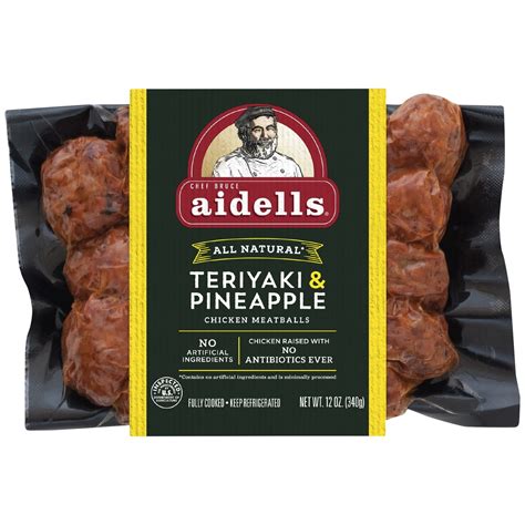 Aidells Teriyaki & Pineapple Chicken Meatballs 12 oz | shipt