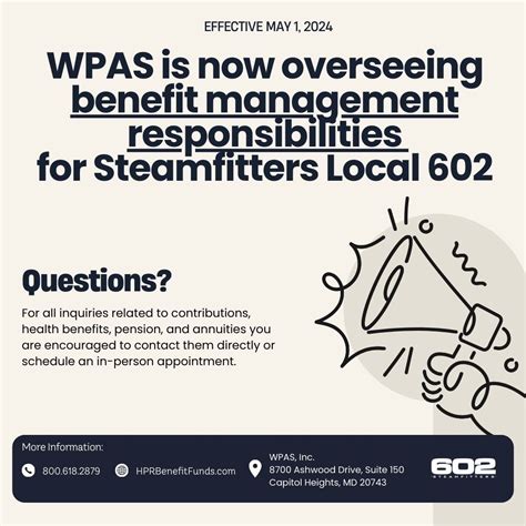We are happy to share that WPAS is now overseeing benefit management ...