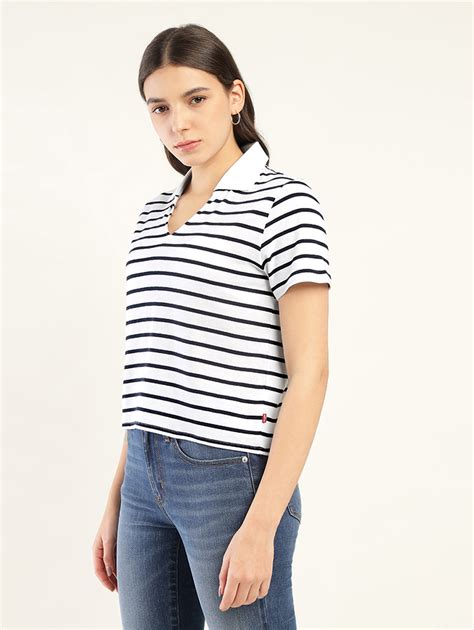 Women's Striped Polo T-Shirt – Levis India Store