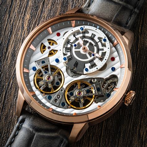 Earnshaw Brewster Double Barrel Automatic Rose Grey – The Watch Factory