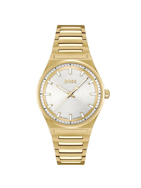 HUGO BOSS Candor Qtz Basic Silver White Round Dial Women's Analog Watch ...