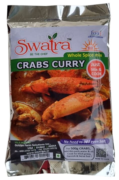 Crabs Curry WHOLE Spice Mix-80g : Just add Crabs, water, oil and Cook ...