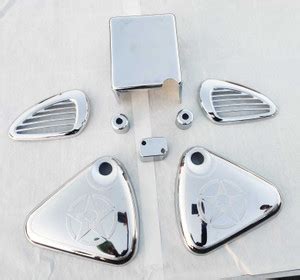 GRIP LIGHT CHROME GARNISH SET/CHROME KIT FOR ROYAL ENFIELD STANDARD SET ...
