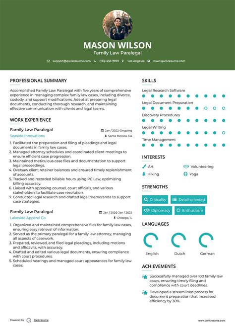 10+ Family Law Paralegal Resume Samples & Templates for 2025