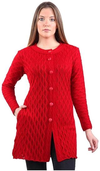 Buy MONTREX Women's Plain Coats (Montrex-6407Red, Red, M) at Amazon.in
