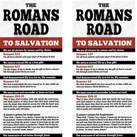 Printable Romans Road To Salvation