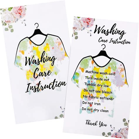 300 Pieces T-Shirt Washing Instructions Cards Shirt India | Ubuy