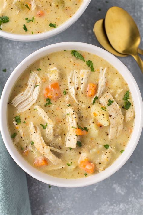 Chicken Pot Pie Soup | The Clean Eating Couple