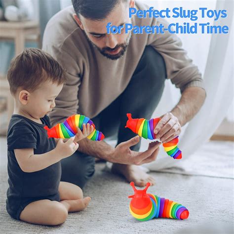 Buy Fidget Slug Toys, 3D Articulated Slug Fidget Toy, Sensory Toys for ...