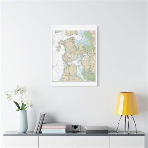 NOAA Nautical Chart 18427 Wrapped Canvas Anacortes to Skagit Bay