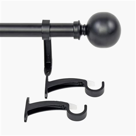 Buy DECO WINDOW Fashion Black Iron Curtain Rod With Brackets from Deco ...