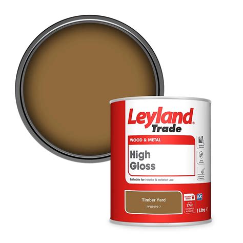 Leyland Trade Wood & Metal High Gloss Paint Timber Yard (PPG1090-7) 1L