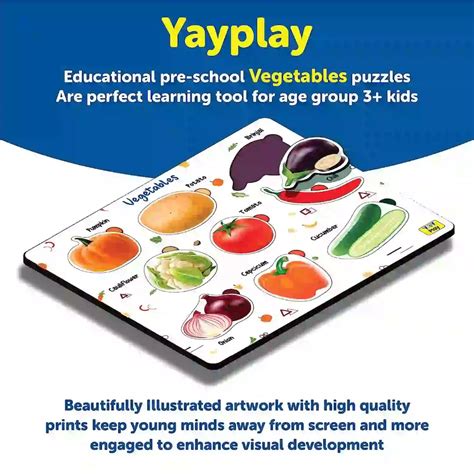 Vegetables Shapes Wooden Puzzle 3+ Years – Mini Leaves