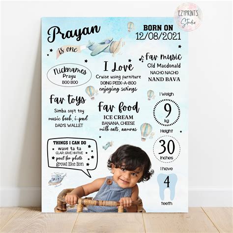 Aeroplane theme Birthday Chalkboard Poster – Ezyprints Studio
