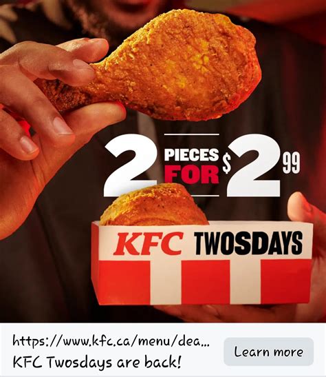 [KFC] Tuesday, Two for $2.99, Last day today!!! Nov 7th, 2023 ...