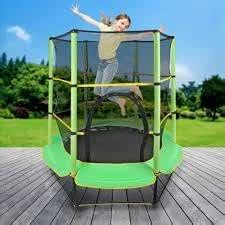 Trade Hub Trampoline with Safety Enclosure Net & Spring Pad - 60 inch ...