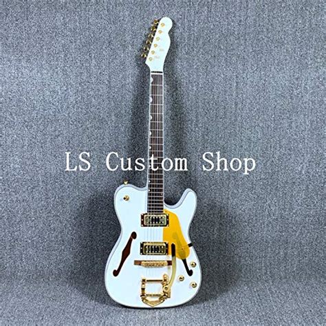 Buy Semi-Hollow Body TL Electric Guitar Bigsby Bridge Gold Hardware ...