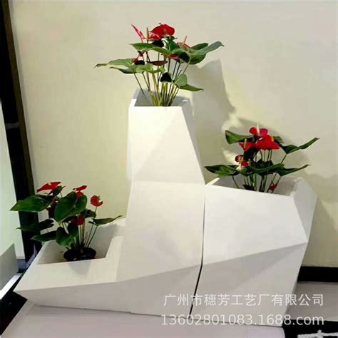 玻璃钢落地椭圆型花盆 - 深圳市温顿艺术家具有限公司