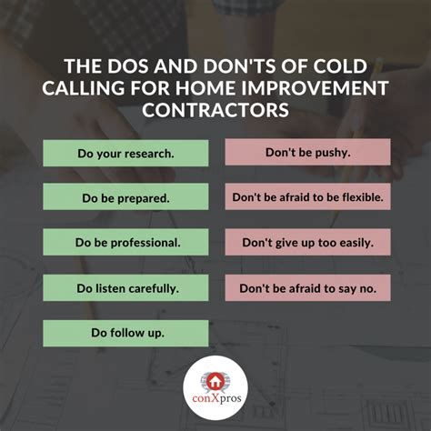 The Dos and Don'ts of Cold Calling for Home Improvement Contractors