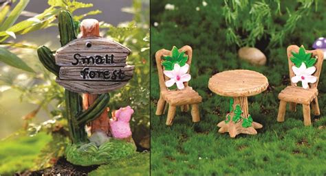 Skylofts Table Chair Set with Small Forest Display Showpiece Home Decor ...
