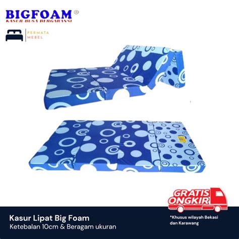 Promo Kasur Busa Lipat 4 Tebal 10cm by BigFoam Beragam Ukuran - 90x180 ...