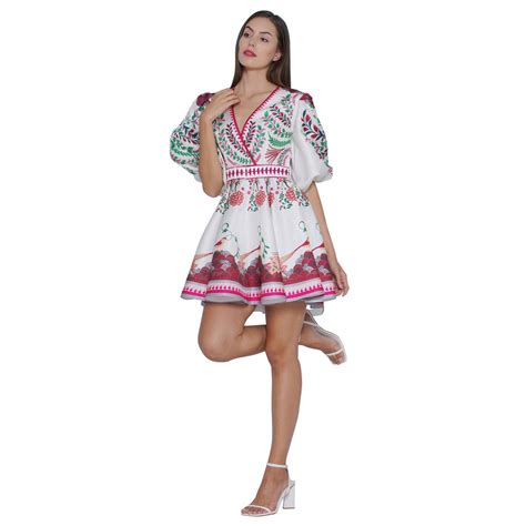 Printed Flare Short Dress – Limerick by Abirr n' Nanki