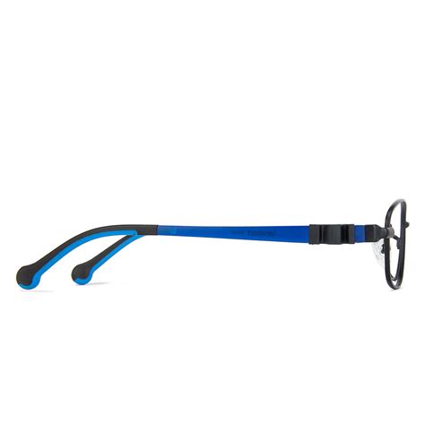 Buy Kids Glasses: Black Blue Black Full Rim Rectangle Kids 8-12 yrs ...