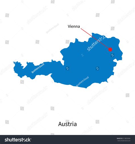 Detailed Vector Map Austria Capital City Stock Vector (Royalty Free) 213829306 | Shutterstock