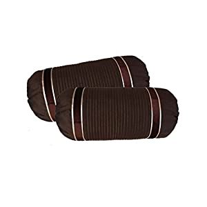 Buy D?cor India Set of 2 Polyester Quilted Bolster Covers (40 * 80cms ...