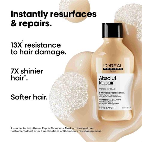 Buy LOréal Professionnel Absolut Repair Shampoo, 300ml – Restore ...